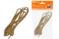 Шнур с плоской вилкой ШУ02 ШВВП 2х0,75мм2 1,7 м. бронза TDM Electric, SQ1305-0013