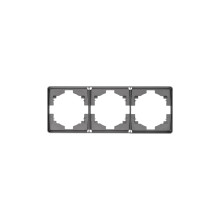 Рамка ROUND 3-постовая титан KRANZ, KR-78-0753-2