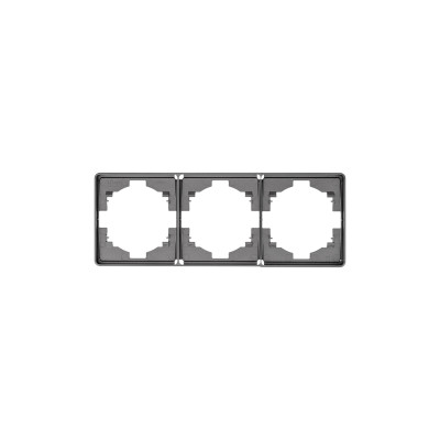 Рамка ROUND 3-постовая титан KRANZ, KR-78-0753-2
