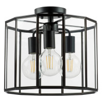 Lightstar 798237 (MX7961-3A) Люстра  GENNI 3х40W E27 ЧЕРНЫЙ МАТОВЫЙ/ПРОЗРАЧНЫЙ (в комплекте)