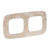 Legrand Valena ALLURE.Рамка "Нарцисс золото".2-постовая универсальная, 754352 Legrand Valena ALLURE.Рамка "Нарцисс золото".2-постовая универсальная, 754352