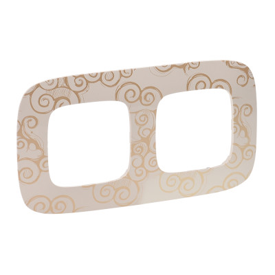 Legrand Valena ALLURE.Рамка "Нарцисс золото".2-постовая универсальная, 754352