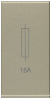 N2108 CV - Держатель для предохранителя, 1-модульный, серия Zenit, цвет шампань N2108 CV - Держатель для предохранителя, 1-модульный, серия Zenit, цвет шампань