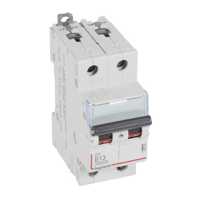 Legrand Автоматический выключатель DX? 6000 - 10 кА - тип характеристики B - 2П - 230/400 В~ - 13 А - 2 модуля, 407508