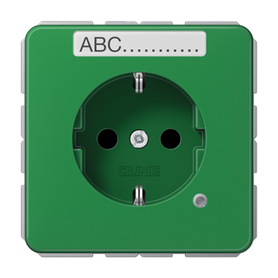 SCHUKO-розетка с полем для надписи и индикатором, CD1520BFNAKOGN