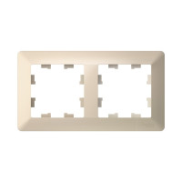 ATN220202 - ATLASDESIGN AIR 2-постовая РАМКА, БЕЖЕВЫЙ/дымчатый белый, Systeme Electric