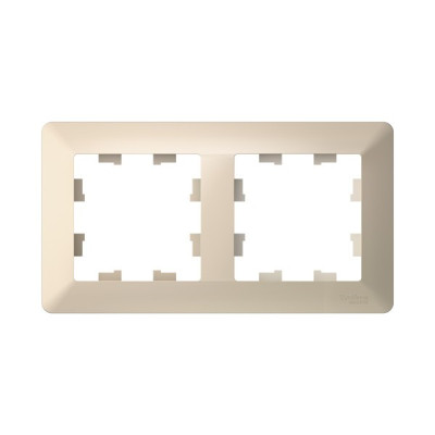 ATN220202 - ATLASDESIGN AIR 2-постовая РАМКА, БЕЖЕВЫЙ/дымчатый белый, Systeme Electric