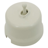 Bironi Кнопка (однотумблерная), пластик, цвет Слоновая кость, B1-230-211-PB