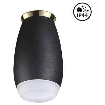 Novotech 370911 OVER NT22 289 черный/золото Светильник накладной влагозащищенный IP44 GU10 9W 220V GENT