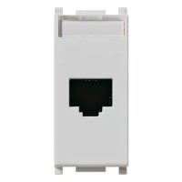 Vimar Розетка компьютерная RJ45 категория 5E UTP 110, серебро, 14339.4.SL