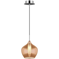 Lightstar 803043 (MD2098L-1SO) Подвес PENTOLA 1х25W G9 ХРОМ/ЯНТАРЬ (в комплекте)