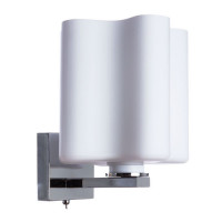 Arte Lamp SERENATA, Бра, цвет арматуры - ХРОМ, цвет плафона/декора - БЕЛЫЙ, 1х40W E27, A3479AP-1CC