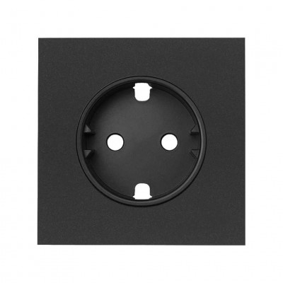 Simon 10000041-238 Накладка розетки Schuko цвета черный матовый S100