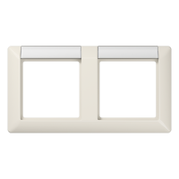 Рамка 2-кратная с полем для надписи для горизонтальной установки; слоновая кость, AS5820NA Рамка 2-кратная с полем для надписи для горизонтальной установки; слоновая кость, AS5820NA