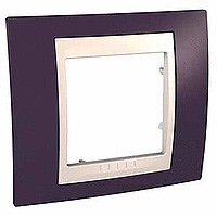 UnicaCh Рамка 1-ная, гранат/беж.