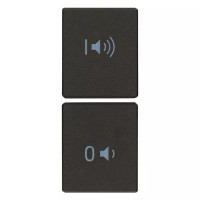 Vimar Две половинки клавиши 1M ON/OFF громкость черные, 31480.VG