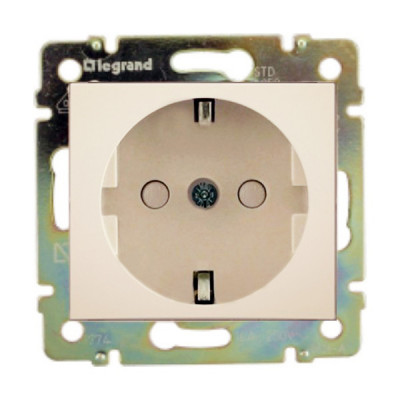 Legrand Розетка с заземлением - Legrand Valena - со шторками 16А 250В винтовые зажимы - слоновая кость, 695613