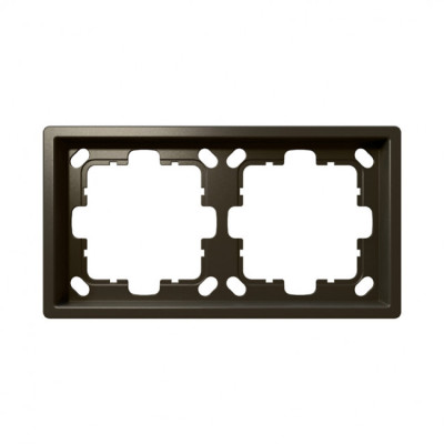 Рамка серия FD 2-ая, цвет Бронза, FD1002BR, Jasmart