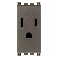 Vimar Розетка SICURY 2P+T 15A USA+SASO, Metal, 19242.M