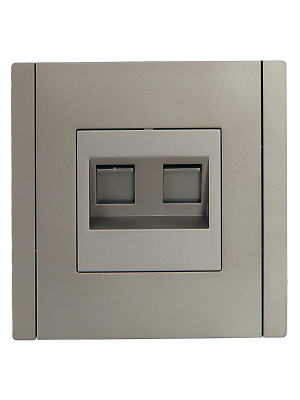 FORTE&PIANO Роз. комп. 2-ая RJ45 кат.6 FP534 ст. IEK, FP-K20-2-K46