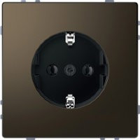 D-Life Розетка 2К+З 16 А, 250 В~, со шторками, мокко