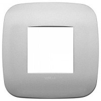 19672.23 - Vimar Накладка ROUND на 2 модуля серебро матовое