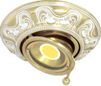 FD1037ROP Fede Светильник встраиваемый поворотный SIENA, Gold White Patina