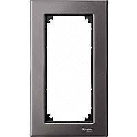 M-Elegance Рамка 2-ная без перегородки, серый родий