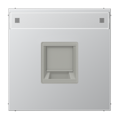 Плата (фиксация защёлкиванием) с полем для надписи для одного модуля; металл; алюминий, AL1969-15NAWE