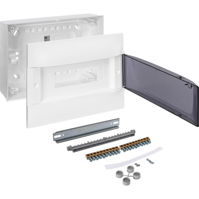 Legrand Practibox S Пластиковый щиток Навесной 1X12 Дымчатая дверь, 135611