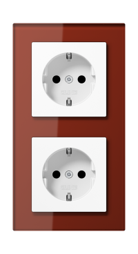 Jung Блок: Розетка 2к+з + Розетка 2к+з,  серия A Creation
