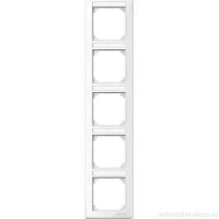 M-Smart Рамка 5-ная вертик. с полем для надписи, бел.