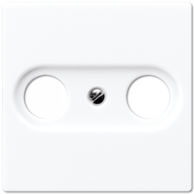 Крышка для TV-FM-розеток, фиксация винтом; термопласт; белый; A500, A561BFPLTVWW
