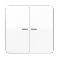 Клавиши ударопрочные для сдвоенногых выключателей с подсветкой; белые, CD595KO5BFWW