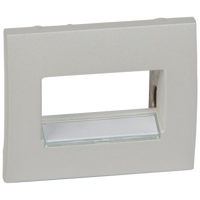 Legrand Лицевая панель - Galea Life - с держателем этикеток для информационной розетки RJ45 1 или 2 выхода - Pearl, 771575