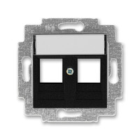 5014H-A01018 63 - Накладка с суппортом ABB Levit для информационных разъёмов антрацит - 2CHH291018A4063