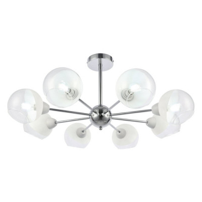 Evoluce SLE102702-08 Светильник потолочный Хром/Прозрачный, Матовый никель E14 8*40W