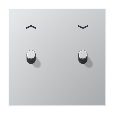 Центральная плата с символами "стрелки" для выключателей, 1 пост, 2 тумблера, цилиндр; металл; алюминий; LS1912, AL12-5PR0