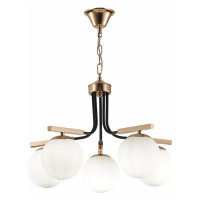 Evoluce SLE106803-05 Светильник подвесной Французское золото, Черный/Белый E14 5*40W