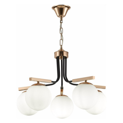 Evoluce SLE106803-05 Светильник подвесной Французское золото, Черный/Белый E14 5*40W