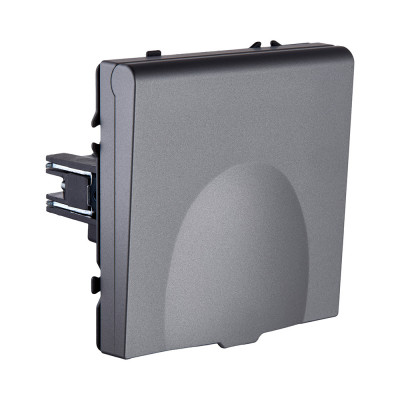 Розетка штепсельная SCHUKO 16A/250 В с крышкой, серый Kollinger Eclipse EC-015GY