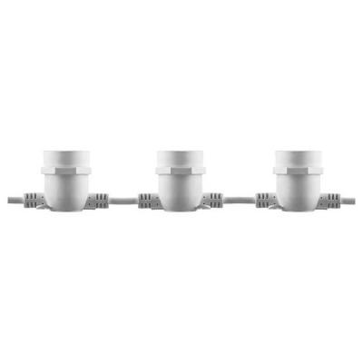 Гирлянда 230V  10 E27 белый, шаг 50cm, IP 65, 8м (3м сетевой шнур) CL50-8, Feron 29884