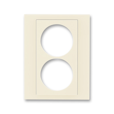 ND5513H-A2223 17 - Сменная панель ABB Levit на розетку с заземлением двойную слоновая кость - 2CHH132223A8017