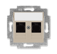 5014H-A51018 18W - Розетка информационная ABB Levit двойная 2хRJ45 категория 5e кофе макиато - 2CHH295118A6018
