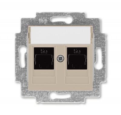 5014H-A51018 18W - Розетка информационная ABB Levit двойная 2хRJ45 категория 5e кофе макиато - 2CHH295118A6018