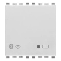 Vimar Шлюз IoT Bluetooth Wi-Fi для беспроводной интеграции, настройки, наблюдения за просмотром через облако и приложения для смартфонов, планшетов, серебро матовое, 20597.N