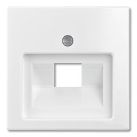 1803-94-507 Basic55 Накладка для 1-ного мех-зма 1хRJ45(RJ11) арт.№0213,0216,  альпийский белый 2