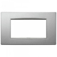 20654.N13 - Vimar Накладка классика на 4 модуля серебро матовое с серебряным обрамлением 20654.N13 - Vimar Накладка классика на 4 модуля серебро матовое с серебряным обрамлением