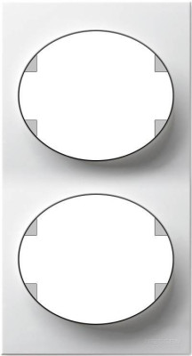 5572 BL - Рамка 2-постовая вертикальная, серия TACTO, цвет альп. белый, ABB