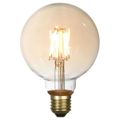 LUSSOLE EDISSON Лампочки, цвет основания - бронзовый, плафон - стекло (цвет - янтарный), 1x6W E27, GF-L-2106